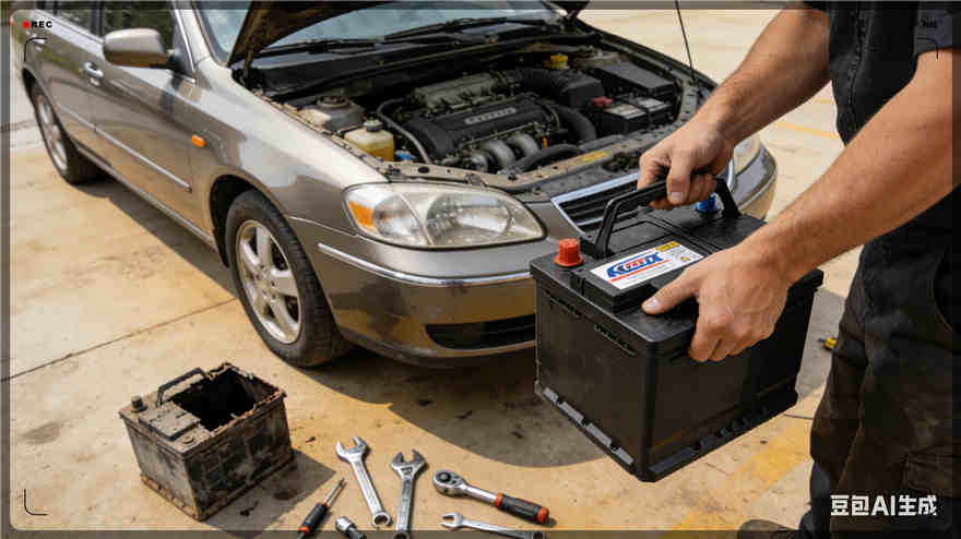 鹰手营子汽车换电瓶电话【案例】